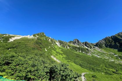 ロープウェイの千畳敷駅を出て目に飛び込んできた風景